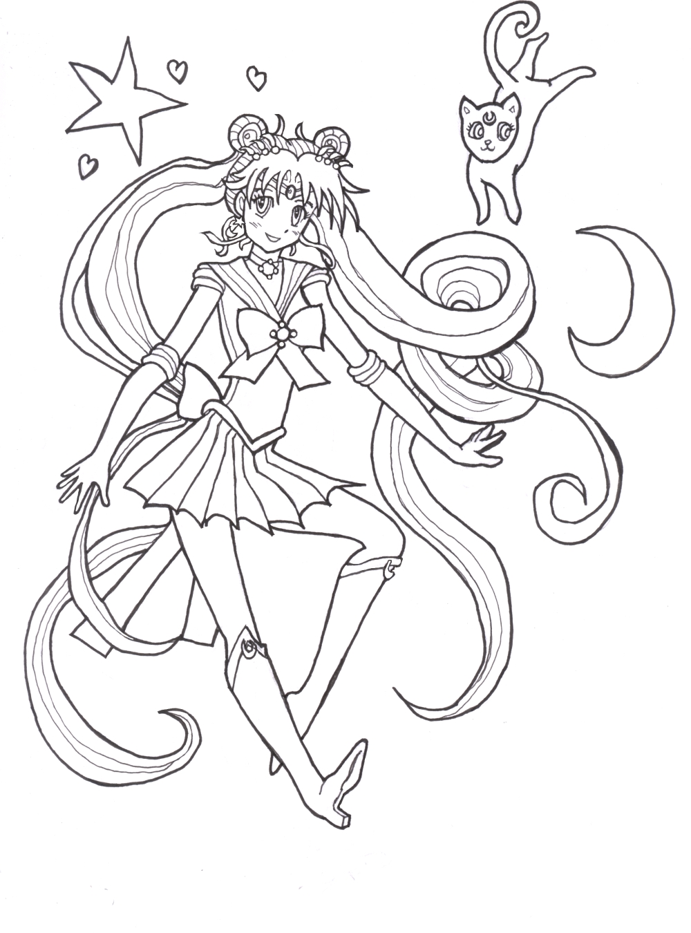 Sailor Moon Sketch at PaintingValley.com | Explore collection of Sailor ...