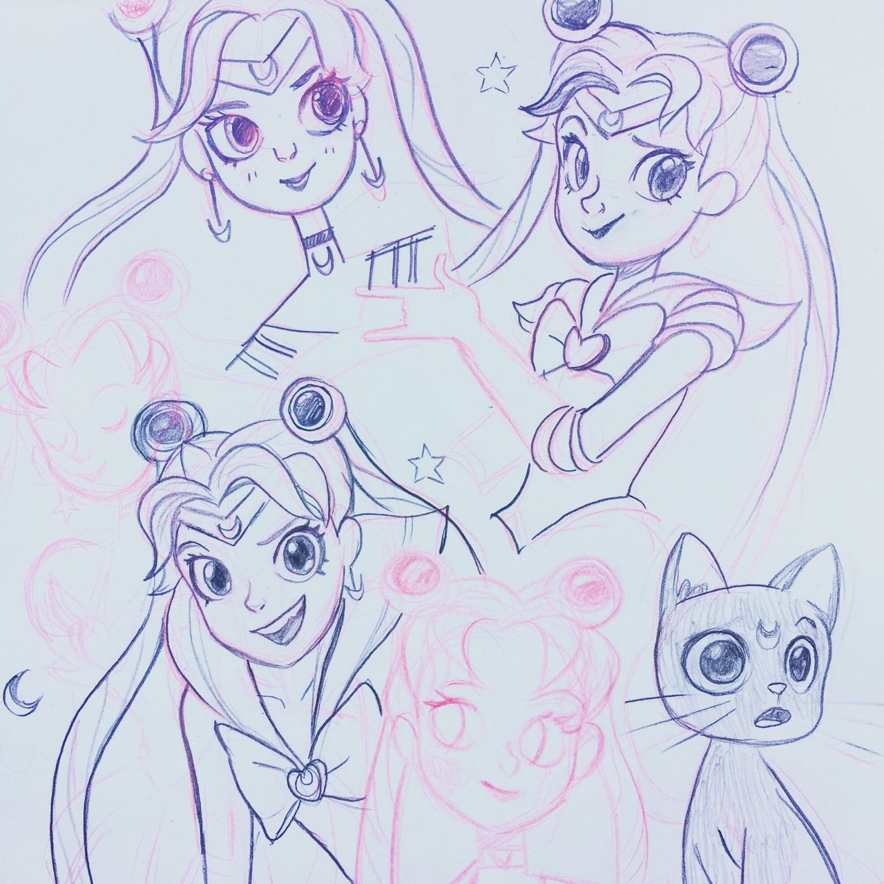1280x1280 Sailor Moon Drawings From My Sketchbook. Met A Really Nice Sailor - Sailor Moon Sketch Book