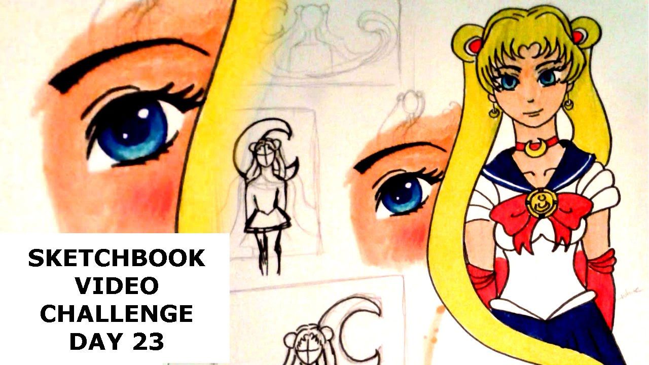 1280x720 Sailor Moon Sketchbook Video Challenge Day 23 Me Amp My Art - Sailor Moon Sketch Book