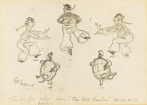 480x344 The Old Sailor Sketch By Ernest H. Shepard On Artnet - Sailor Sketch