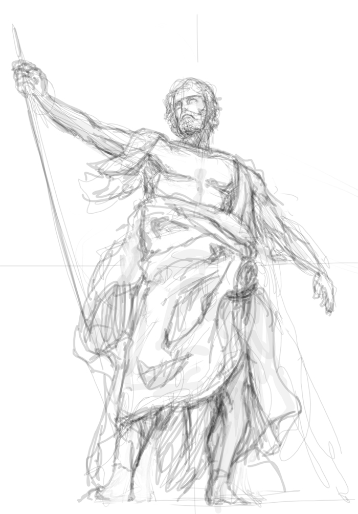 700x1003 Saint Longinus - Saint Sketch