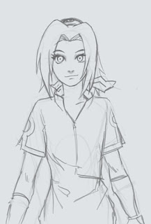 217x320 Draw Anime Sakura From Naruto Manga Tutorial - Sakura Sketch