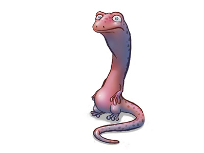 400x300 Salamander Character Design Sketch By Rino Wenger - Salamander Sketch