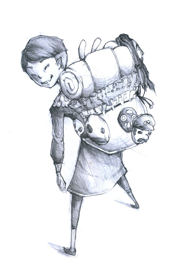 742x1077 Happy Mask Salesman By Kei Yo - Salesman Sketch