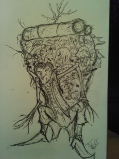 384x512 The Happy Mask Salesman (Old Sketch) By Doctorguptar - Salesman Sketch