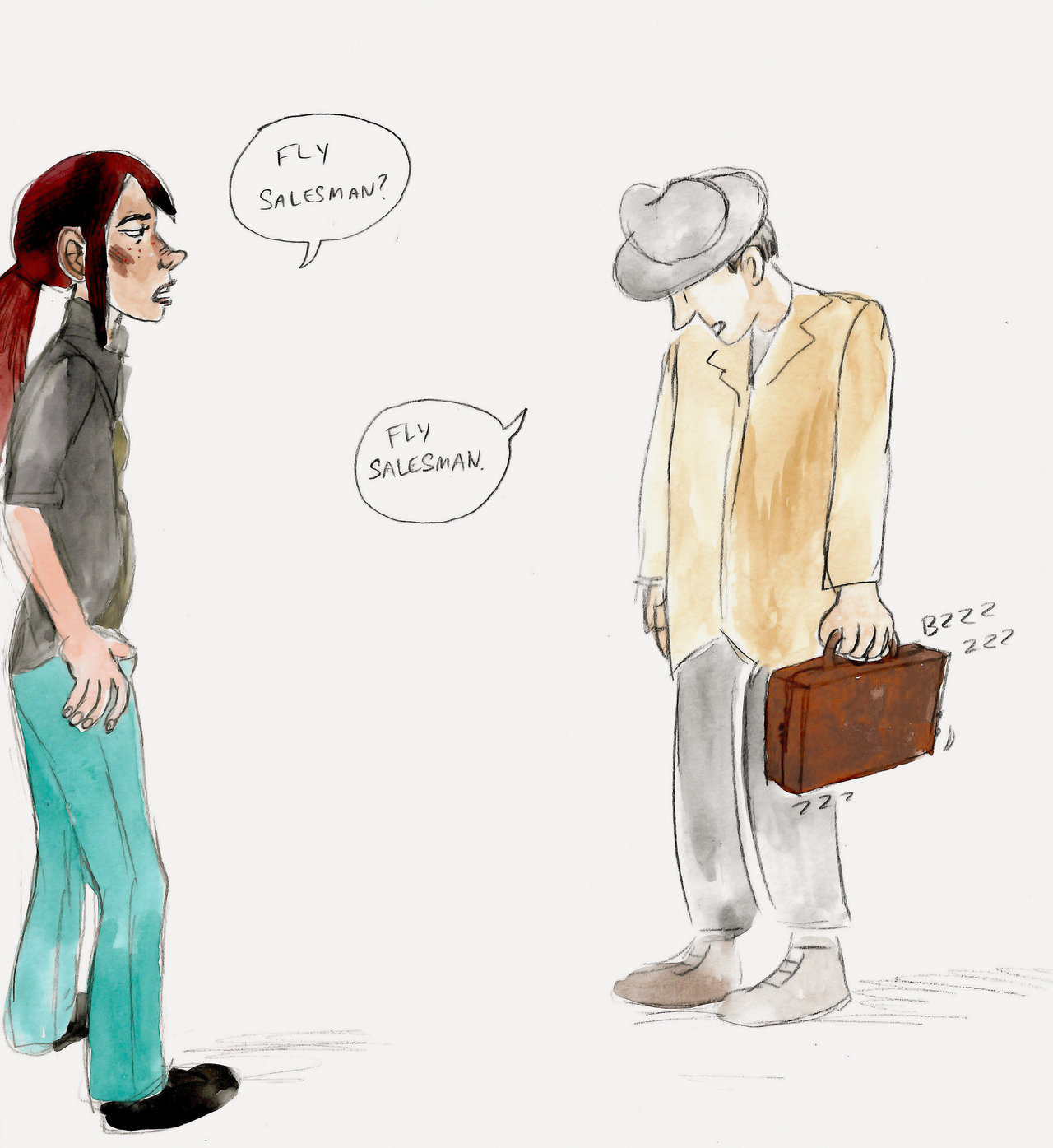 1280x1395 Fly Salesman By Feverdreamgirl - Salesman Sketch