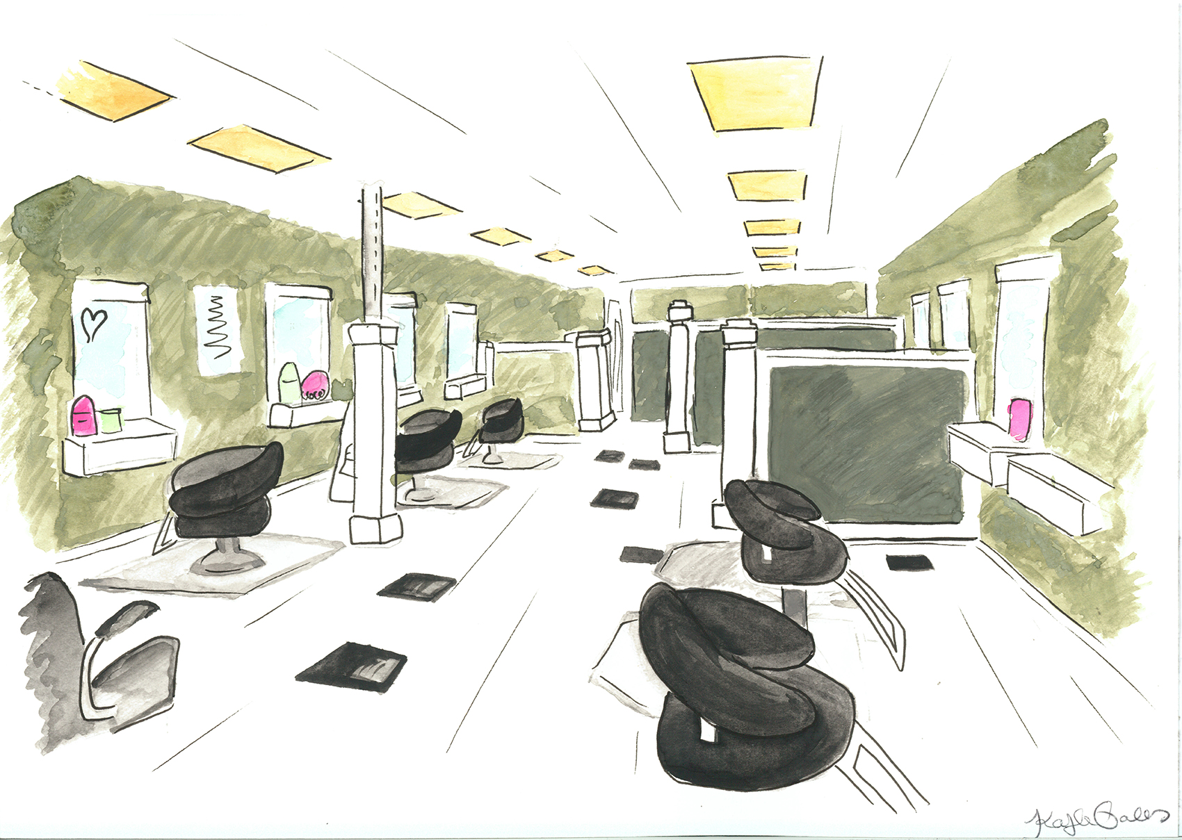 1700x1209 Salon Sketch Blank - Salon Sketch