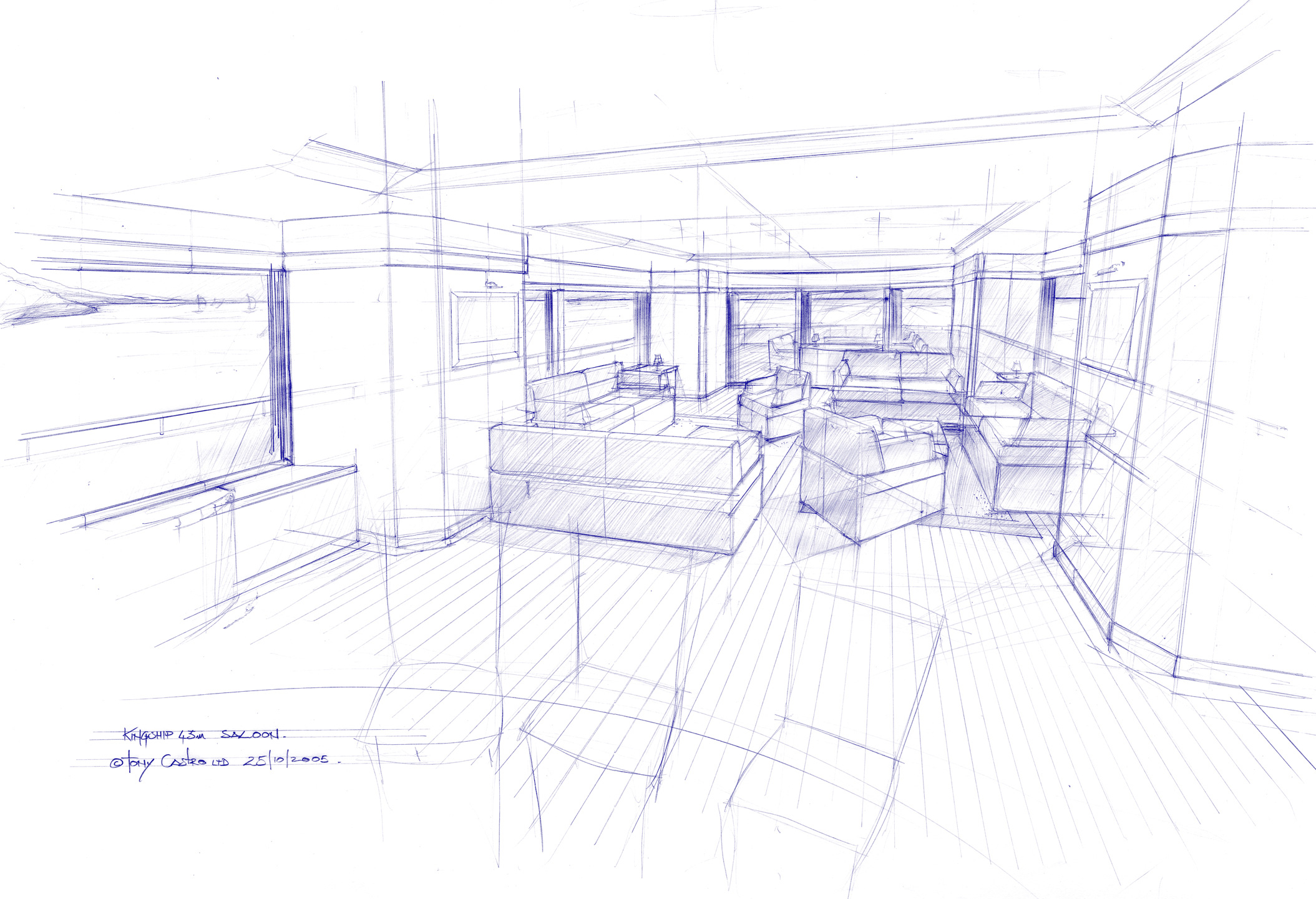 2109x1440 Interior Styling - Saloon Sketch