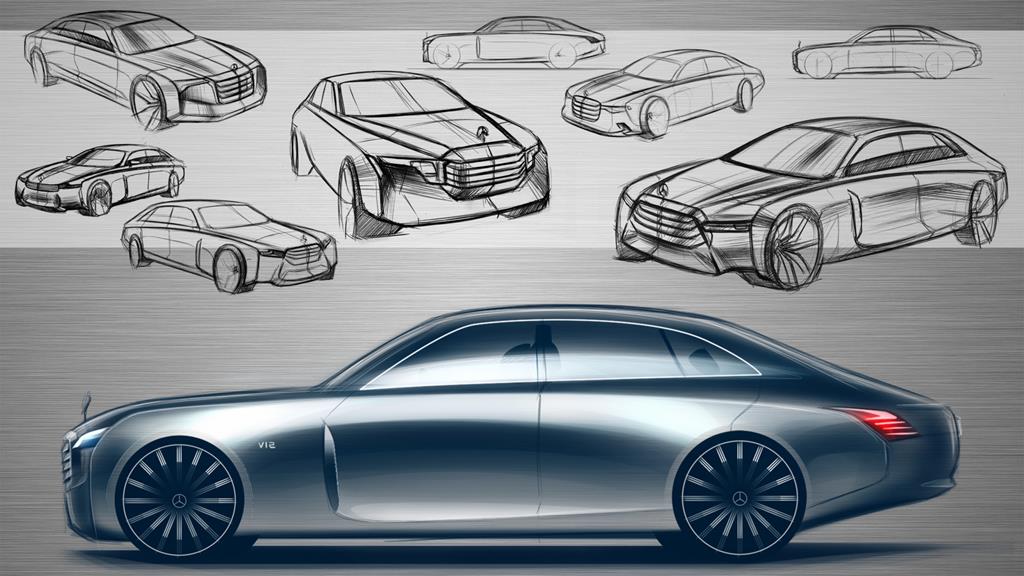 1024x576 Mercedes Benz Ulus Concept Design Sketch Autonetmagz - Saloon Sketch