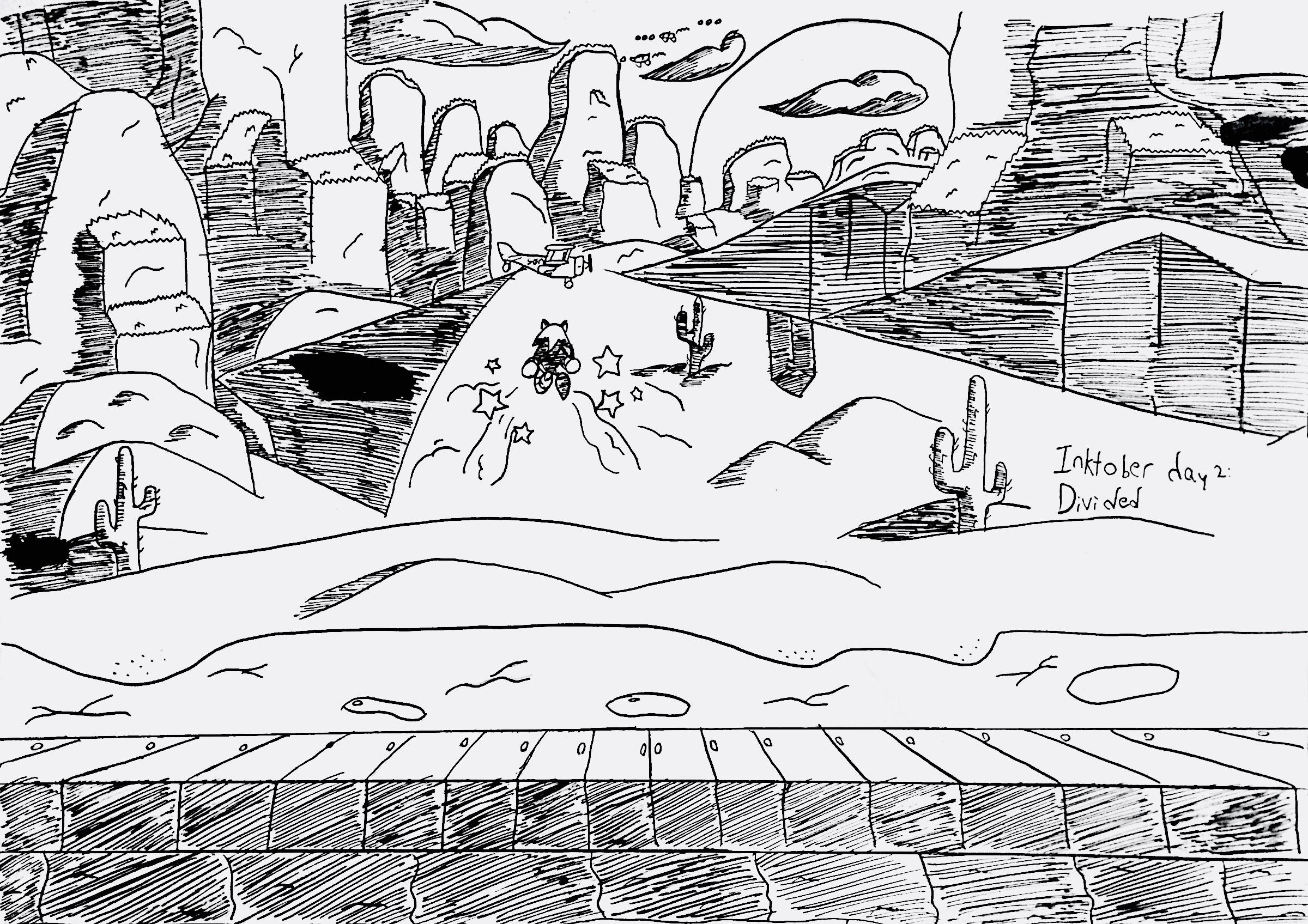 2400x1696 Mirage Saloon Sketch I Did For Inktober! Getting Used To Dip Pens - Saloon Sketch