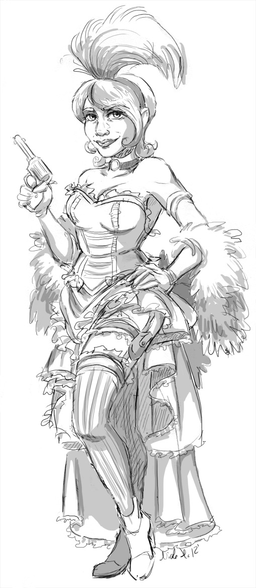 509x1167 The Animation Dump Saloon Girl Rough Sketch - Saloon Sketch