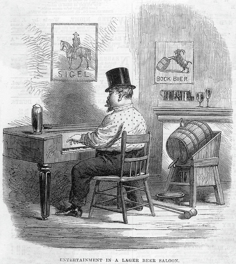 803x900 The Piano Player In A New York Saloon Drawing By Illustrated - Saloon Sketch