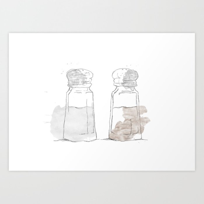 700x700 Salt Amp Pepper Art Print By Freyadione Society6 - Salt And Pepper Sketch