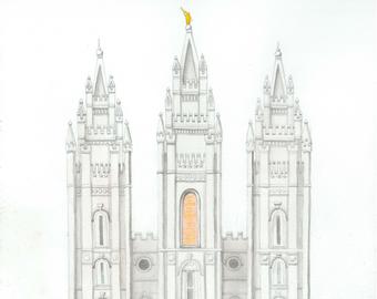 340x270 Salt Lake Temple Etsy - Salt Lake Temple Sketch