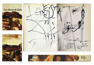 300x208 Salvador Dali Signed Sketch Within His Book Les Diners Ebay - Salvador Dali Sketches