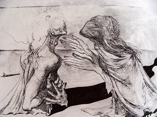 500x375 Salvador Tristan And Isolde, Sketch Study For The - Salvador Dali Sketches