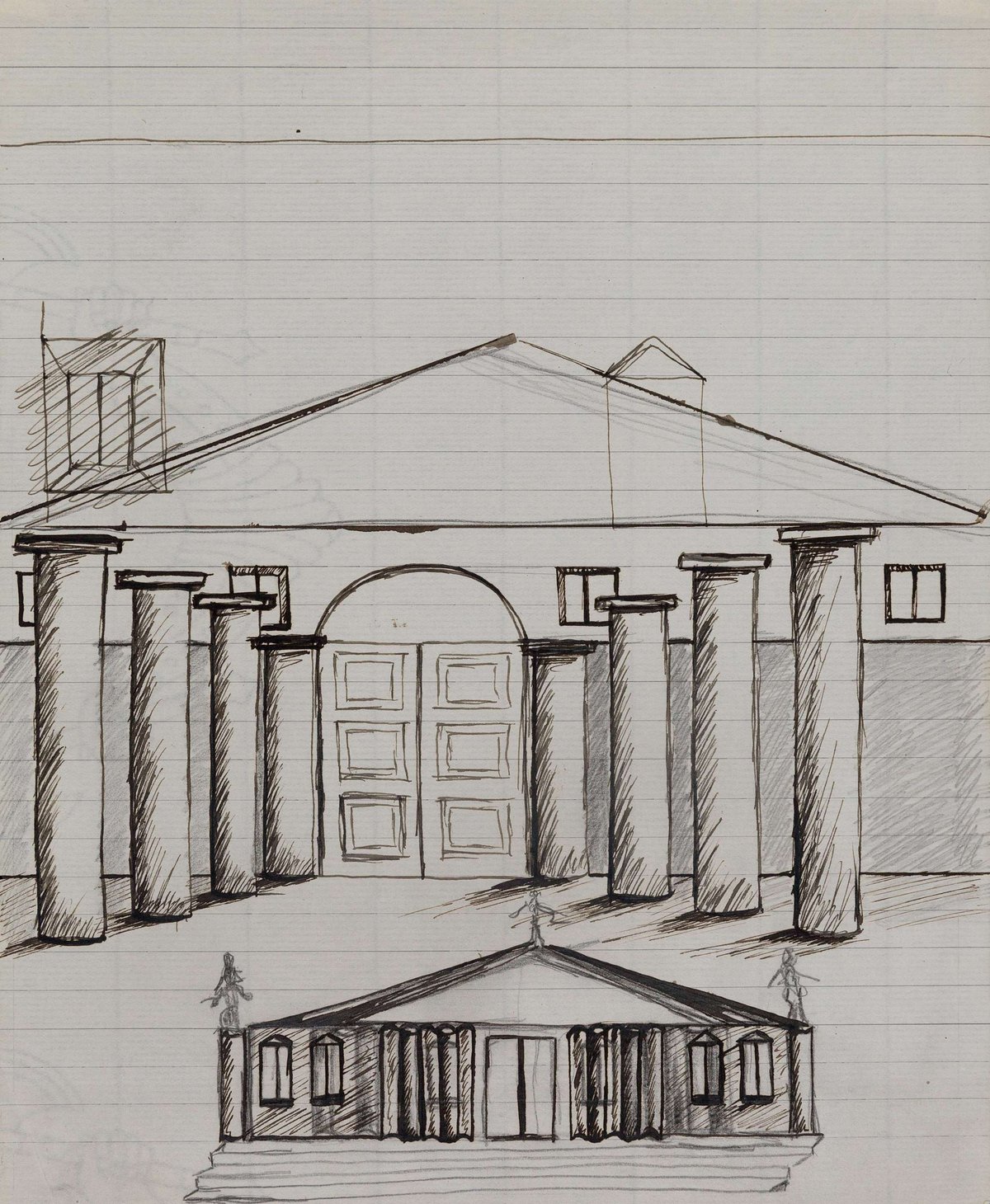 1200x1460 Salvador 21 January, In 8.44 Out 8.16 Drawings - Salvador Dali Sketches