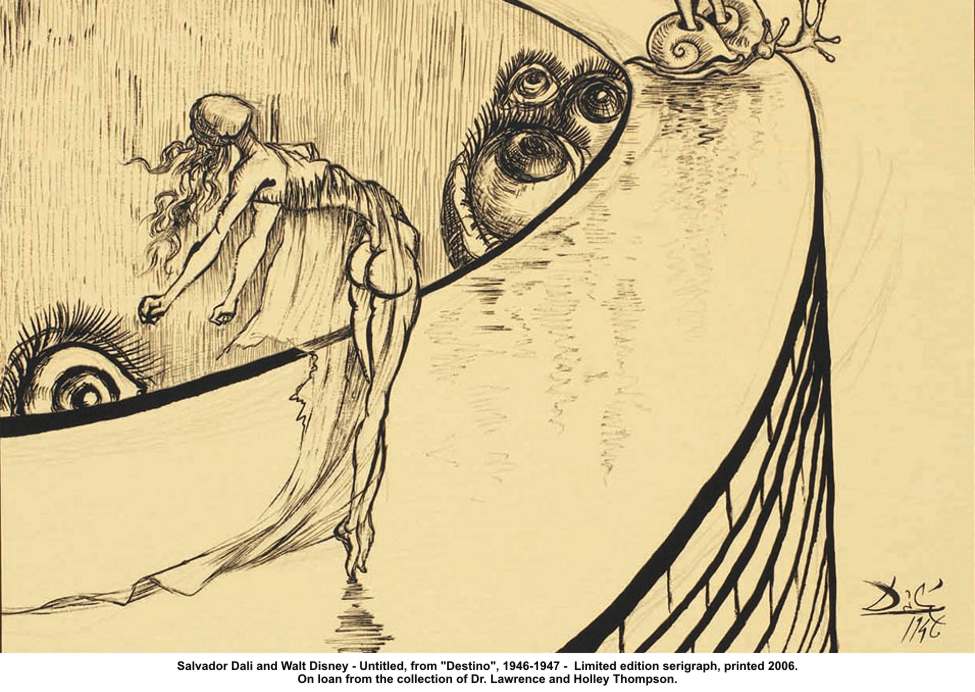 975x692 Sketch For The Cartoon Destino By Salvador Dali History - Salvador Dali Sketches