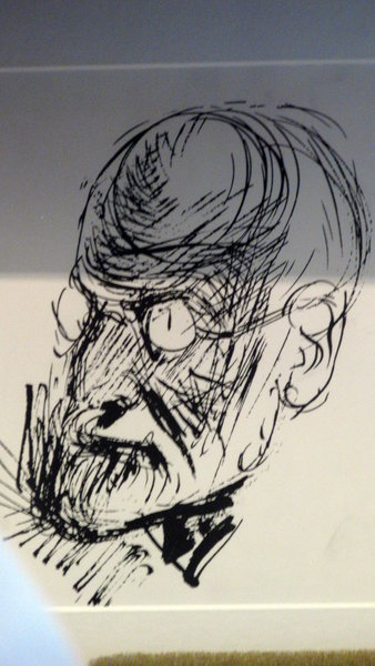 338x600 Sketch Of Sigmund Freud By Salvador Dali Photo - Salvador Dali Sketches