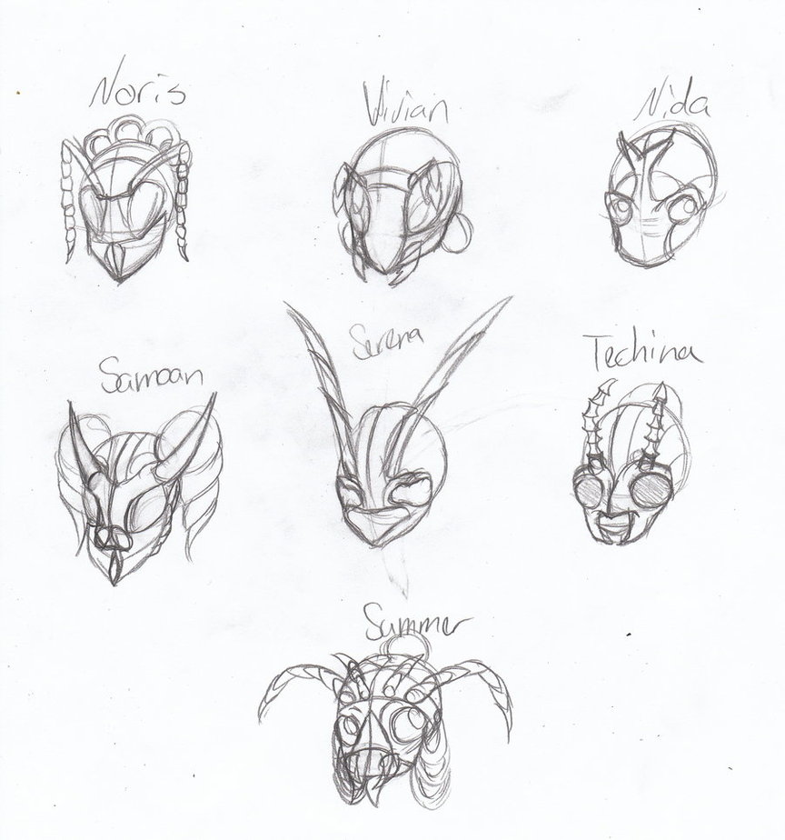 864x924 Beetlix Helmets Sketches By Binkatong - Samoan Sketches