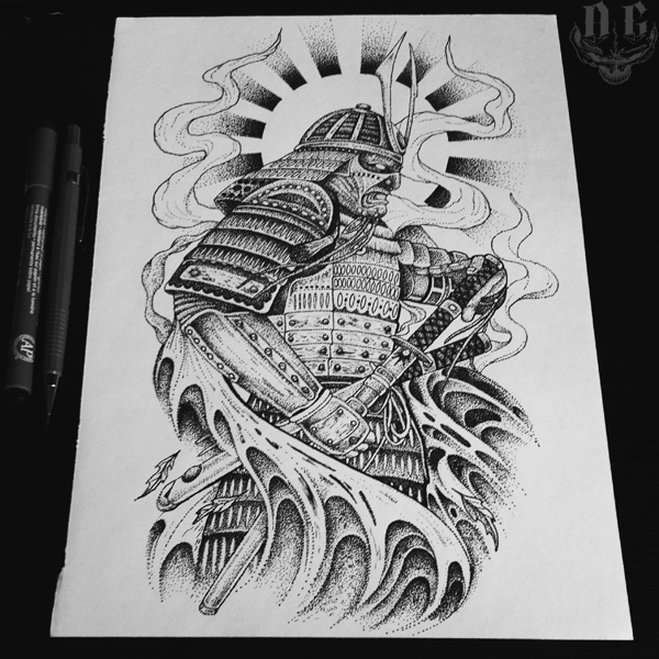 600x600 Samurai - Samurai Tattoo Sketch
