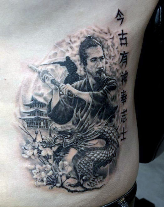 523x660 50 Samurai Tattoo Designs For Men - Samurai Tattoo Sketch