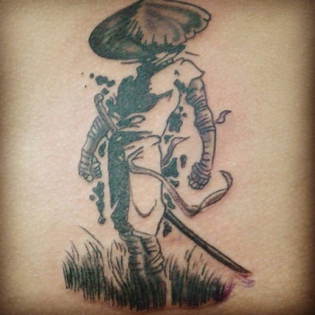650x650 Best Japanese Samurai Tattoo - Samurai Tattoo Sketch