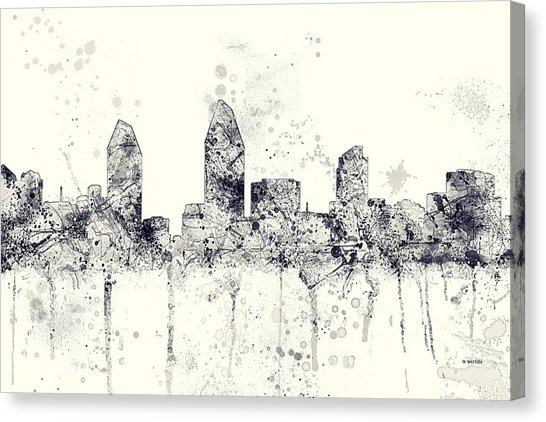 546x422 San Diego Skyline Canvas Prints - San Diego Skyline Sketch