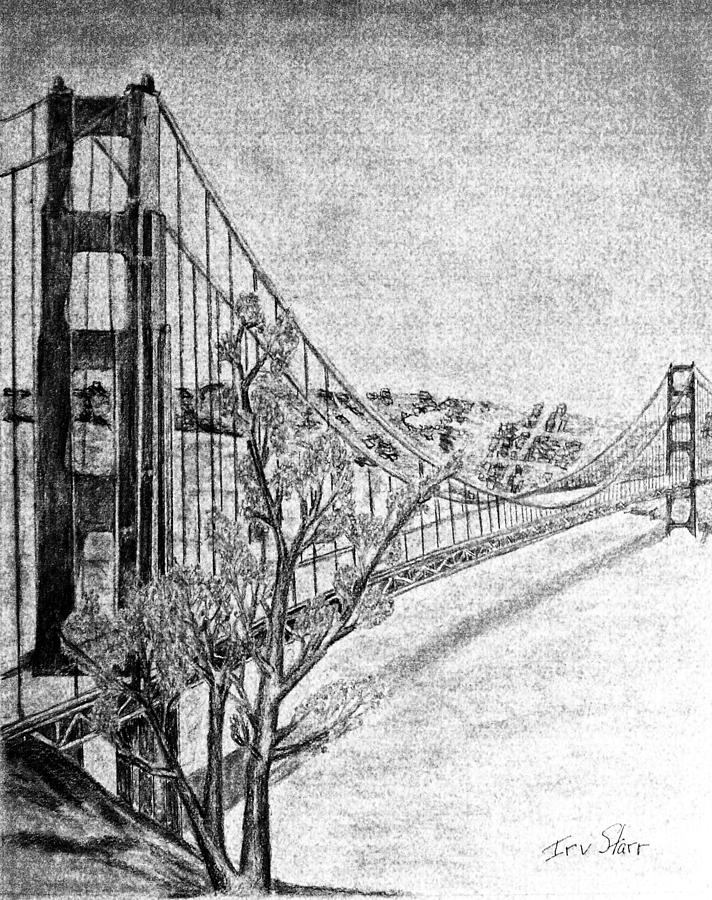 712x900 San Francisco Golden Gate Bridge Drawings Fine Art America - San Francisco Bridge Sketch