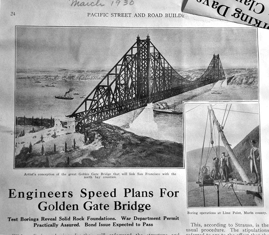 864x753 Engineering The Design - San Francisco Bridge Sketch