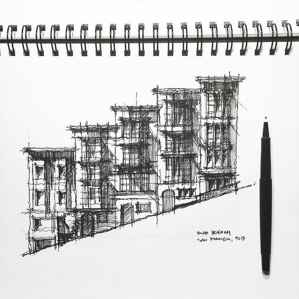1024x1024 Steep Street In San Francisco - San Francisco Sketch