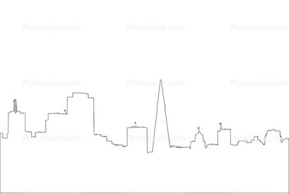 418x279 San Francisco Skyline Outline, Line Drawing, Shape Doodles - San Francisco Skyline Sketch
