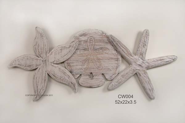 600x400 Wooden Starfish And Sand Dollar. - Sand Dollar Sketch