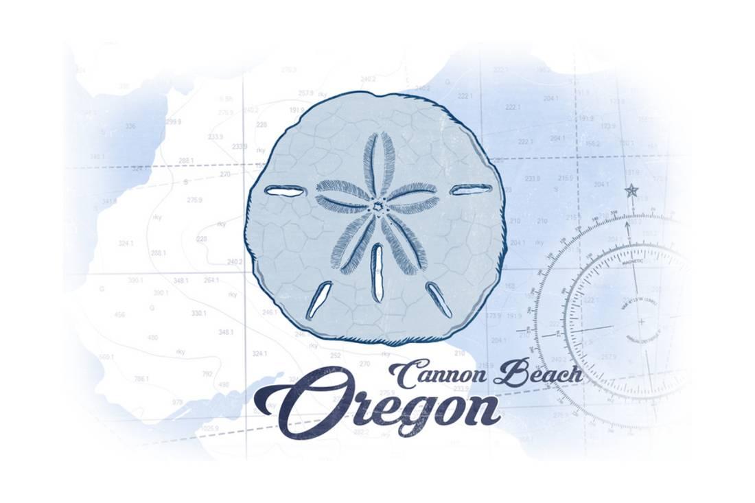 1100x733 Cannon Beach, Oregon - Sand Dollar Sketch