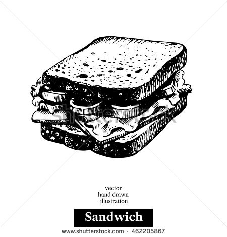 450x470 Drawn Sandwich Sketch - Sandwich Sketch