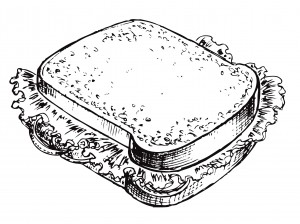 300x224 Oklahoma Fried Potato By Mira Martin Parker The - Sandwich Sketch