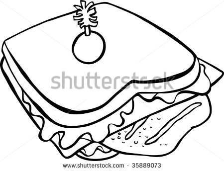450x344 Sandwich Clipart Sketch - Sandwich Sketch