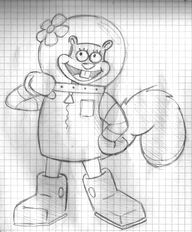 613x743 Sandy Sketch By 77shaya77 - Sandy Sketch