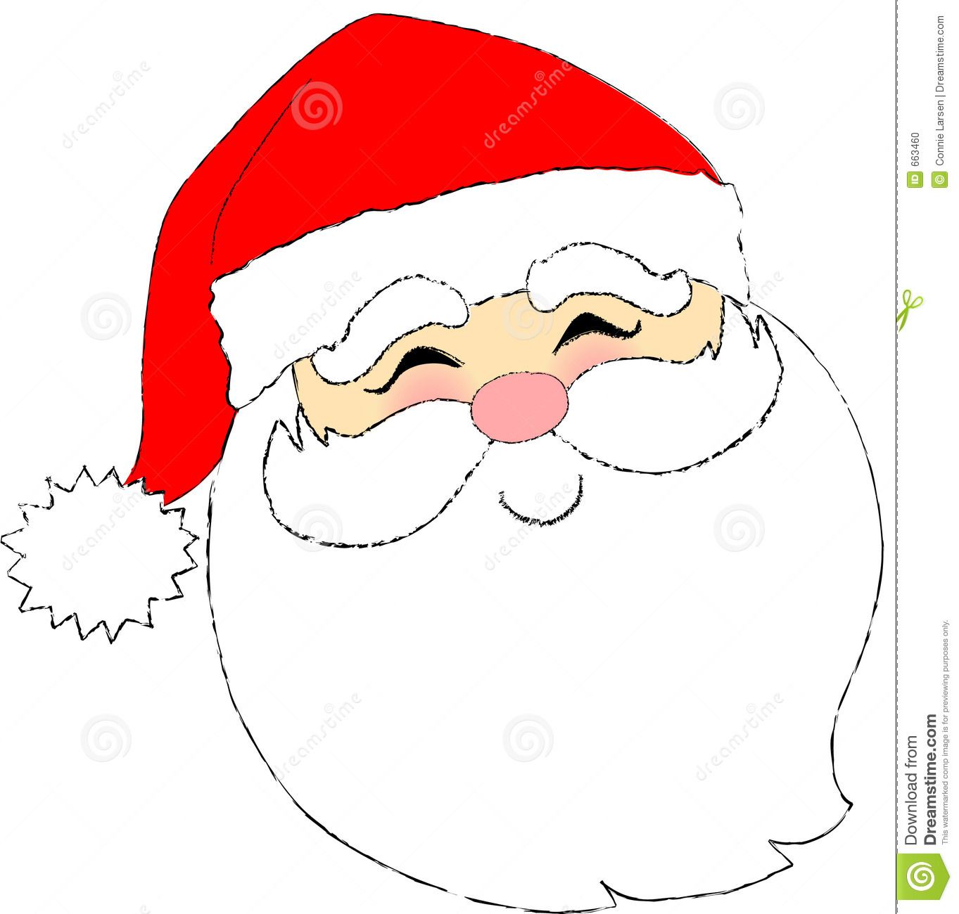 1363x1300 Santa Face Stock Photo - Santa Claus Cartoon Sketch