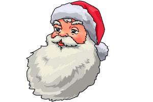 300x200 How To Draw Santa Claus Face - Santa Claus Face Sketch