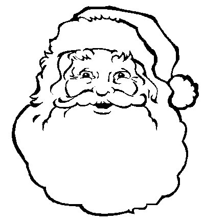 399x436 Santa Claus Face Coloring Pages 2666342 - Santa Claus Face Sketch