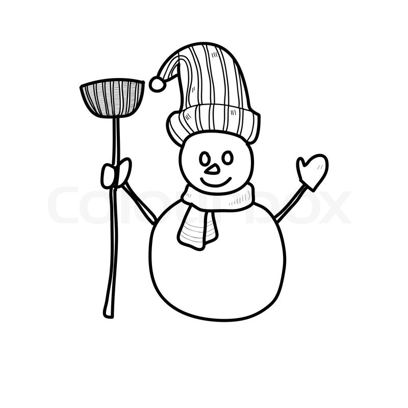 800x800 Hand Drawing Cartoon Character Christmas Santa Claus Stock - Santa Claus Face Sketch