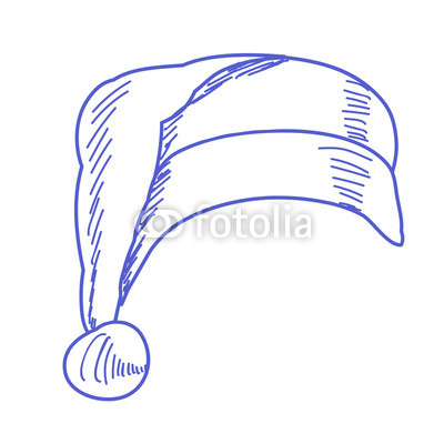 400x400 Isolated, Santa Claus Hat, Sketch Buy Photos Ap Images - Santa Claus Hat Sketch
