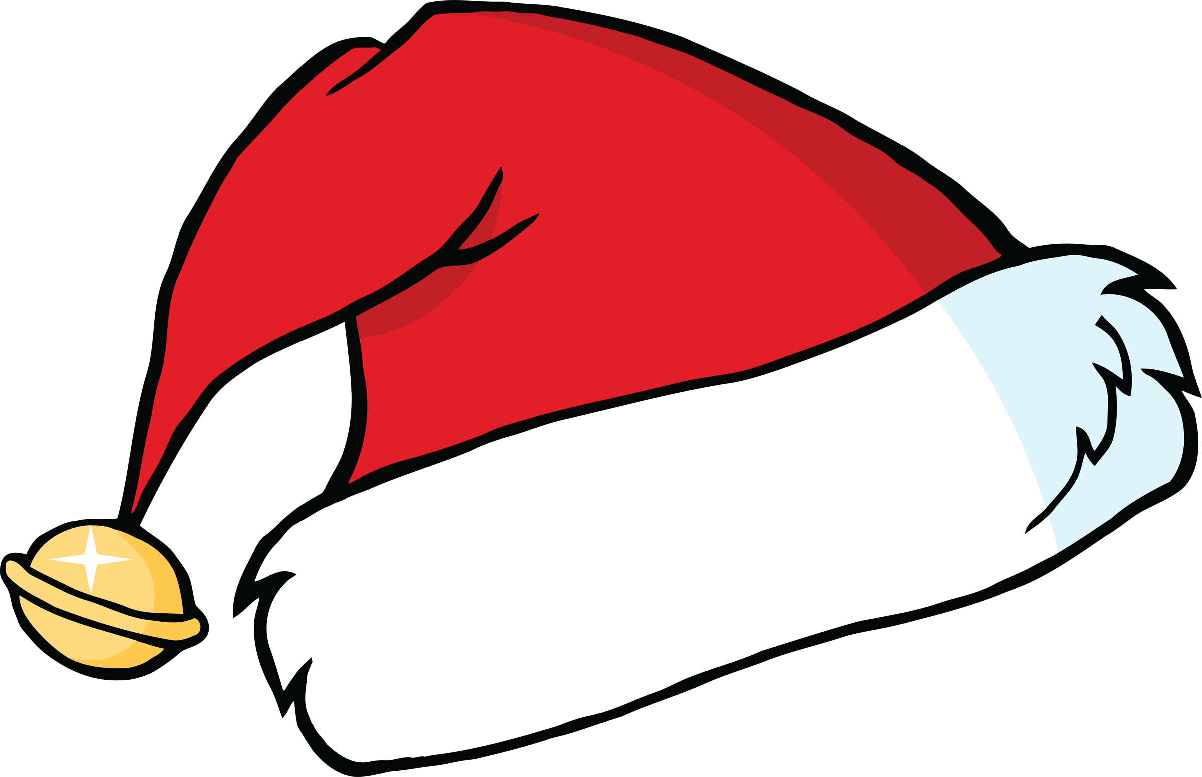 2400x1553 Collection Of Free Drawing Hats Santa Claus. Download On Ubisafe - Santa Claus Hat Sketch