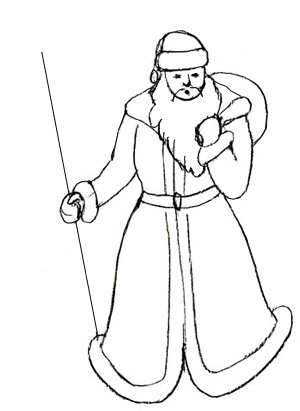 300x411 How To Draw Santa Claus - Santa Claus Pencil Sketch