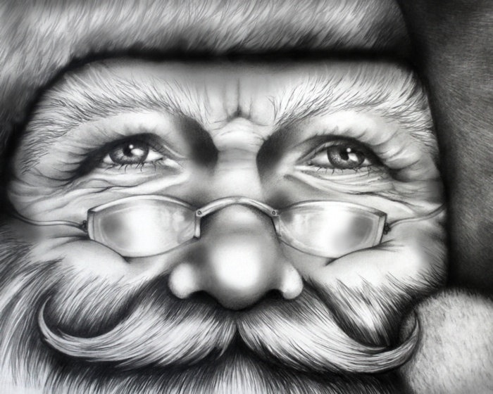 Animal Santa Claus Sketch Pencil Drawing for Kindergarten Sketch Art