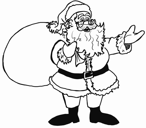 500x439 Santa Claus Pencil Sketch Unique Cartoon Santa Claus Drawing - Santa Claus Pencil Sketch