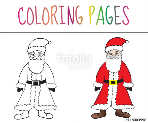 500x417 Coloring Book - Santa Claus Sketch
