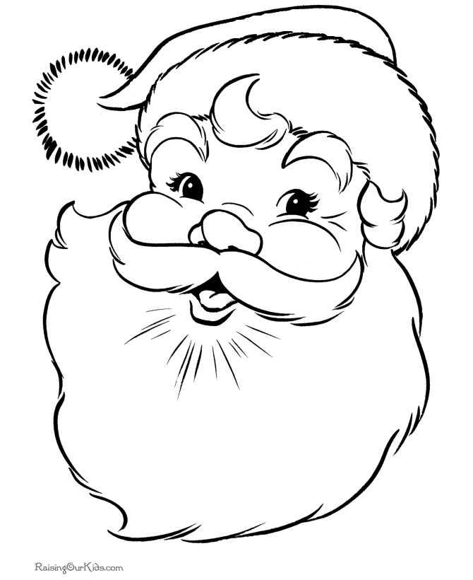 670x820 Drawn Santa Face - Santa Claus Sketch