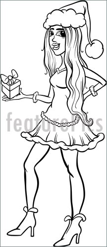 216x500 Sketch Clipart Santa Claus 18 - Santa Claus Sketch Images